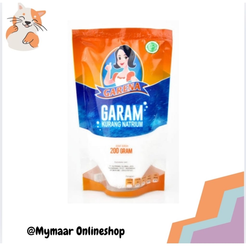 

GARENA GARAM KURANG NATRIUM KEMASAN 200GR