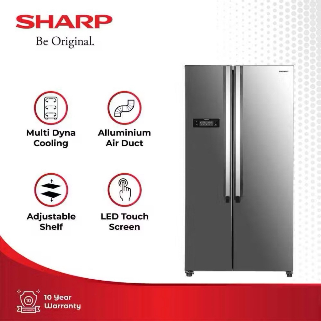 SHARP – REFRIGATOR SIDE BY SIDE SJ-IS60M-SL / 60 M Sl
