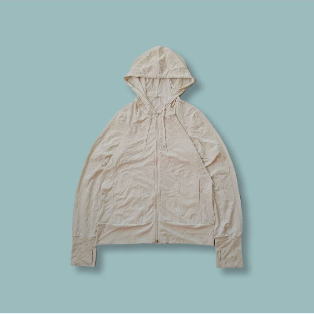 Uniquesport - Jaket Olahraga Running Uniqlo Putih Second L