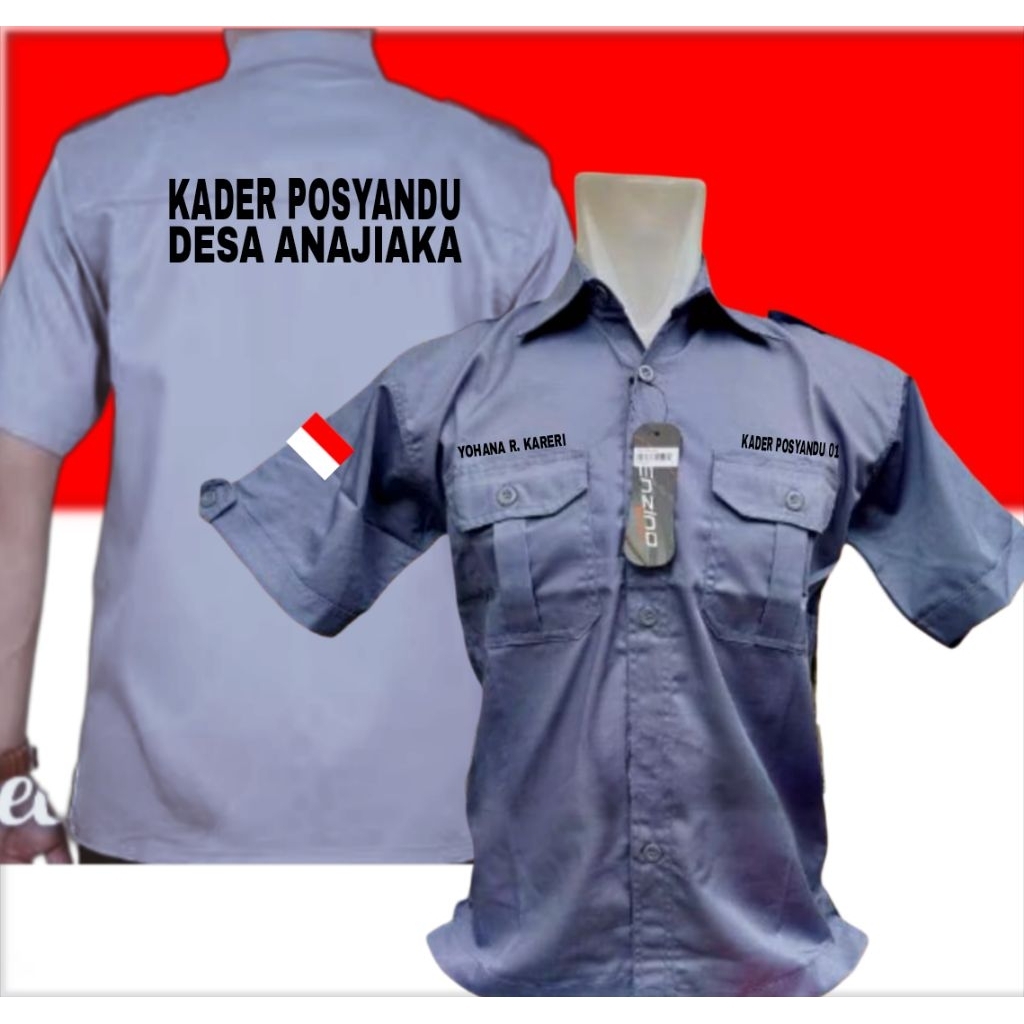 lengan pendek kemeja posyandu baju posyandu seragam posyandu kemeja kerja posyandu baju kerja posyan