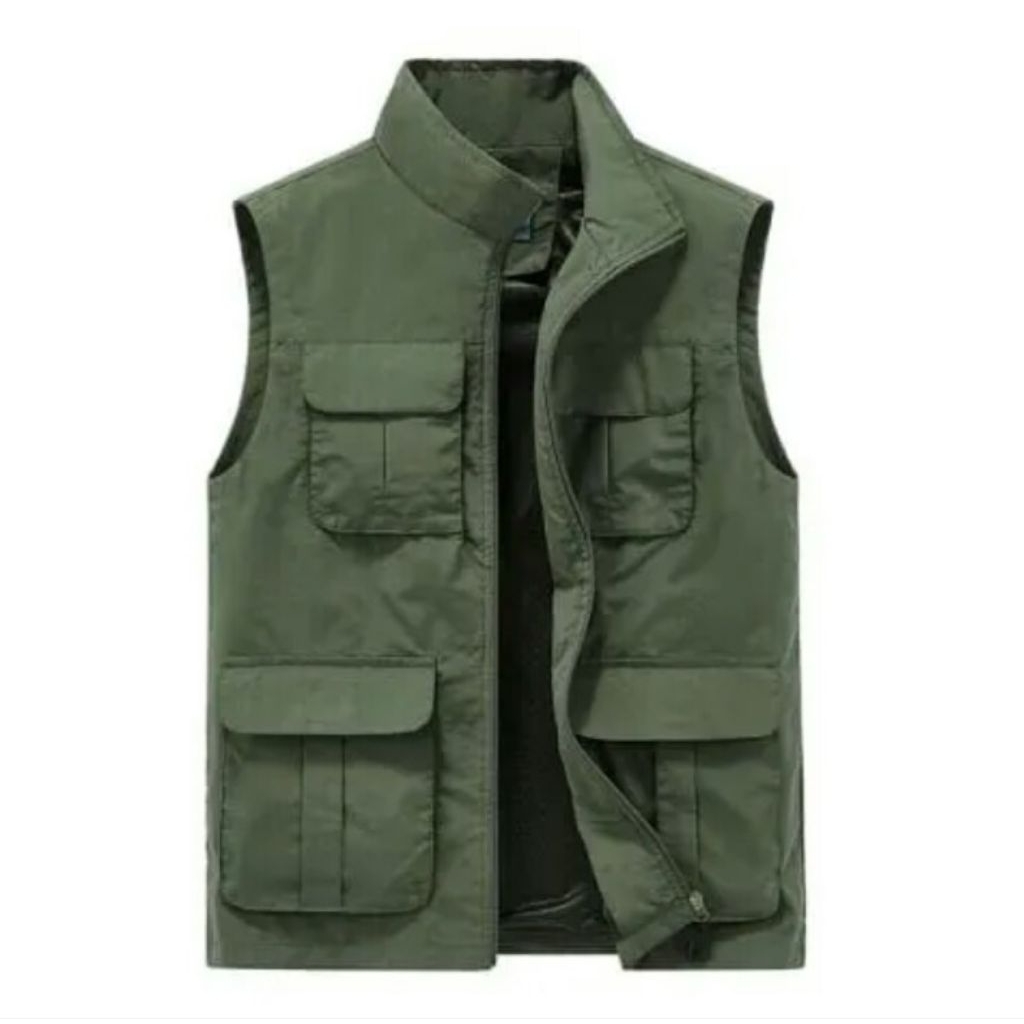 Rompi outdoor pria multi kantong/rompi lapanganan