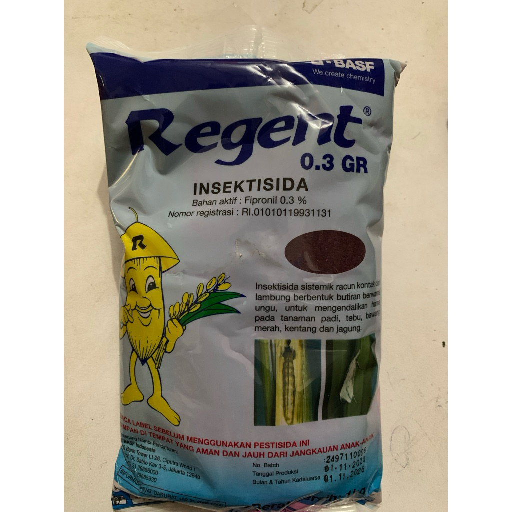 REGENT 0.3GR isi 1 kg Insektisida Tabur Anti Uret Larva Kumbang