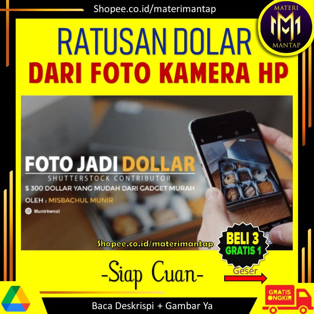 Ecourse Foto Jadi Dollar - Dapat Ratusan Dollar Dari Jualan foto Modal HP
