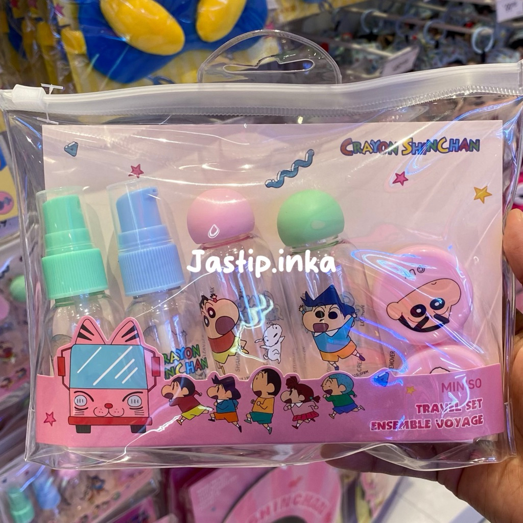 

Miniso X Shinchan - travel set edisi crayon sinchan
