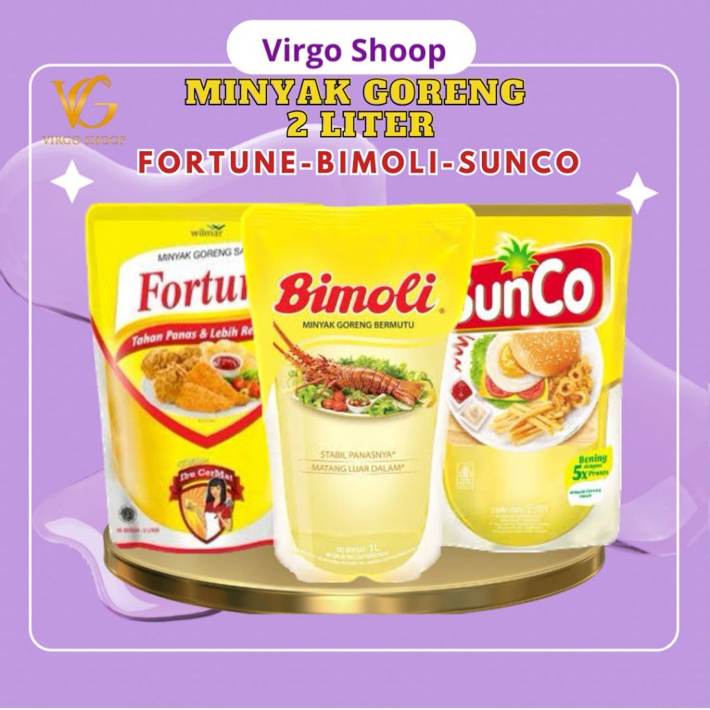 

❤️VIRGO❤️ Minyak Goreng 2 Liter Fortune - Bimoli - Sunco - Kemasan Refill - Minyak Goreng Serbaguna