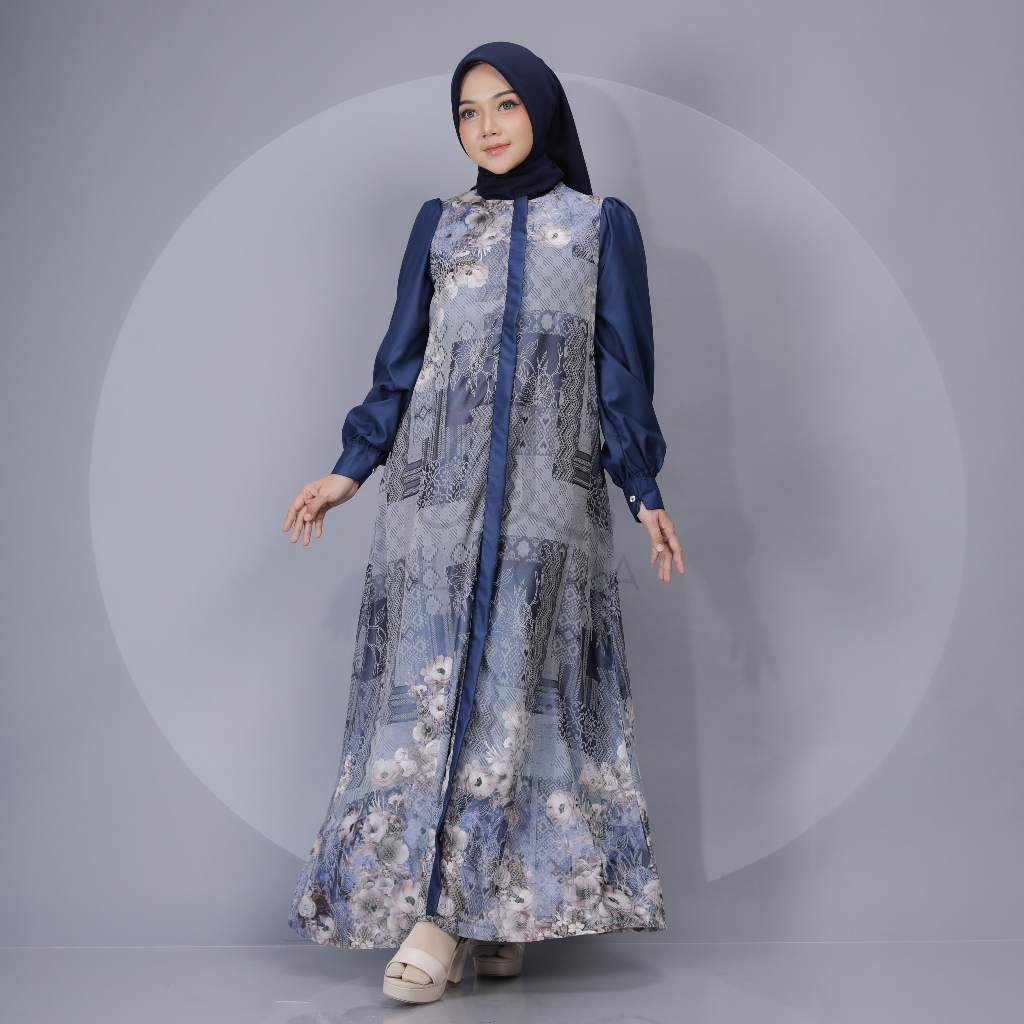 Allora Evelyn Dress Gamis Mewah Premium Adem Kekinian Elegan Busui Kualitas Butik by Allora Boutique