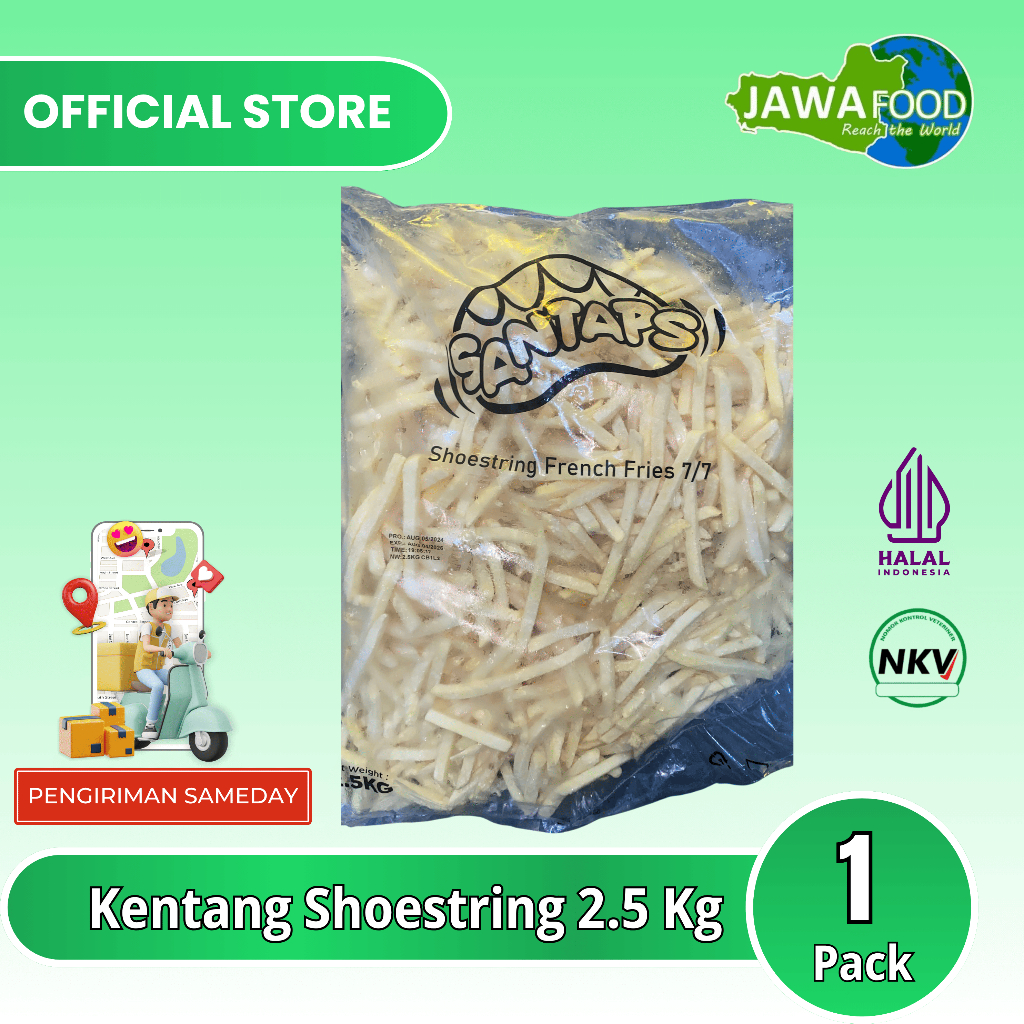 

Kentang Goreng 2,5 kg | French Fries Shoestring 2,5 kg