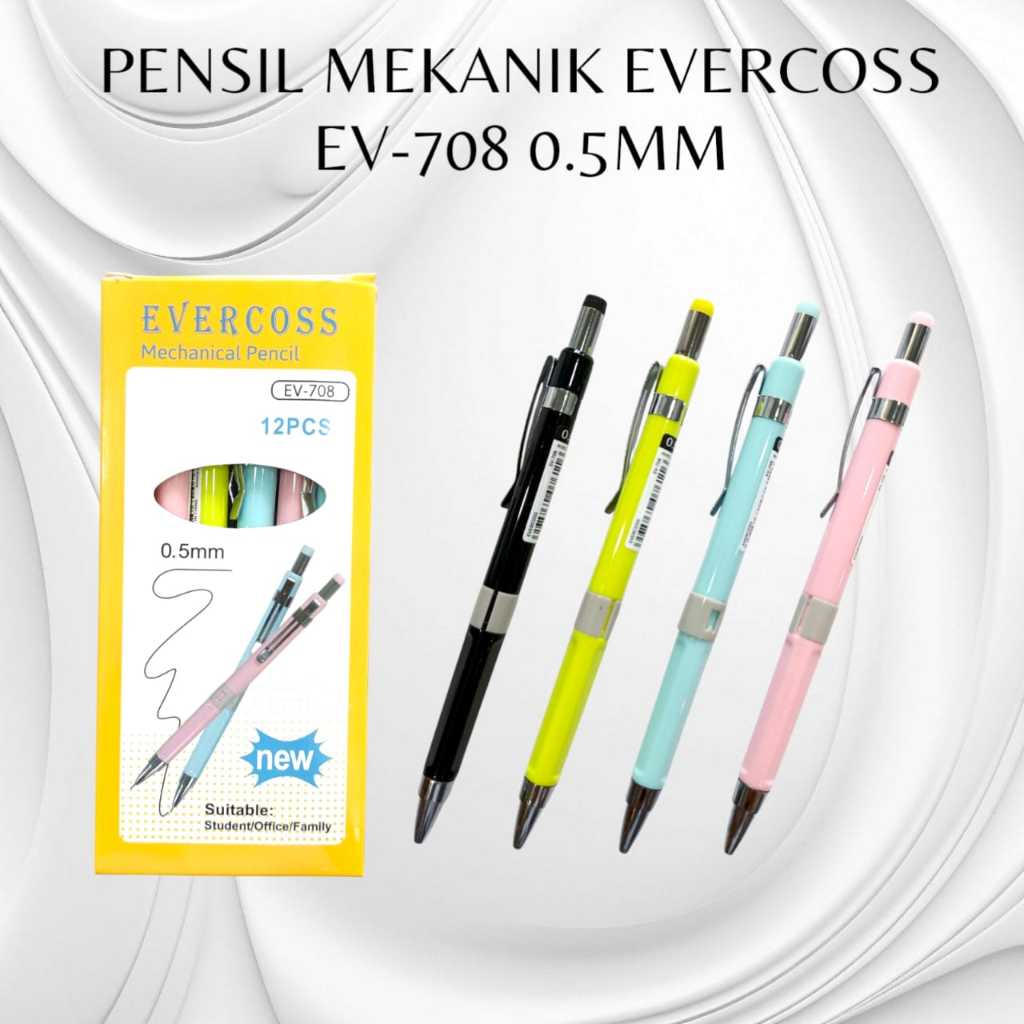 

PENSIL MEKANIK EVERCROSS EV-708 0.5MM/ PENSIL MEKANIK PASTEL