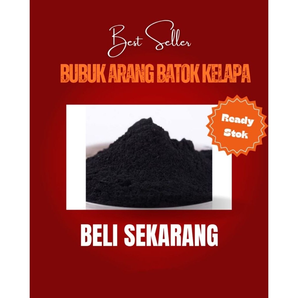 isi 1 kg Serbuk Arang Batok Kelapa/Bubuk Arang Batok Kelapa