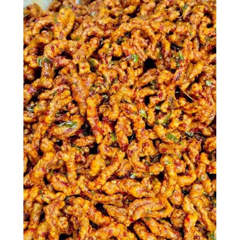 

Usus crispy Pedas 1kg Daun Jeruk Camilan Pedas Kekinian Renyah & Gurih Cemilan Usus Balado Krispi