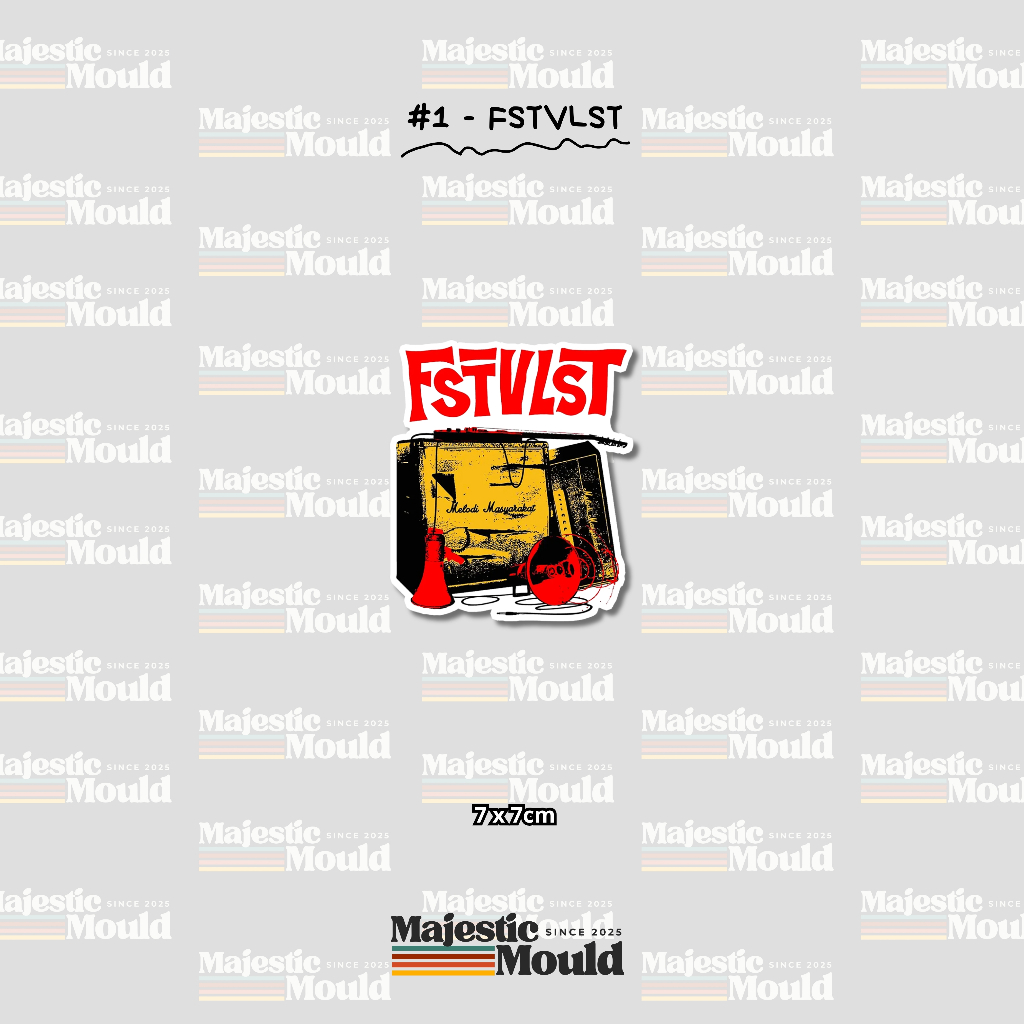 

#1 FSTVLST – Stiker Band Vinyl Glossy | Tahan Air & Luntur (Laptop/Helm/Tumbler/dan media lainnya)