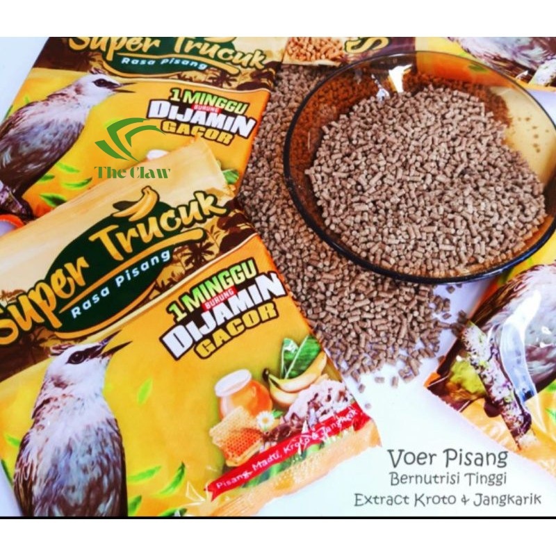 (The Claw) SUPER TRUCUK - Makanan Pakan Voer Burung Rasa Pisang Trucukan UNTUK BURUNG PEMAKAN BUAH