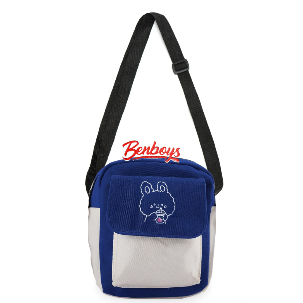 Tas Selempang Bahu Slingbag Mini Wanita Kanvas Cony
