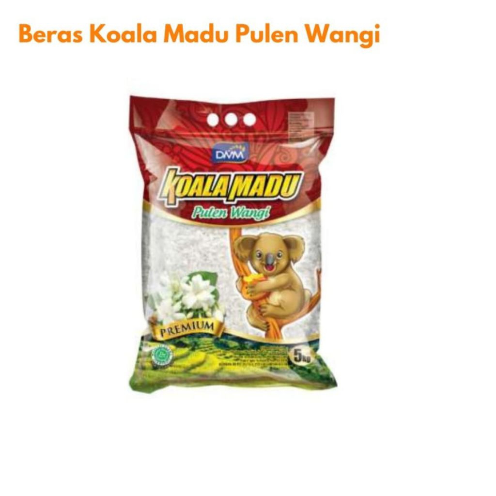 

Beras koala Madu Pulen Wangi 5kg Ready stok