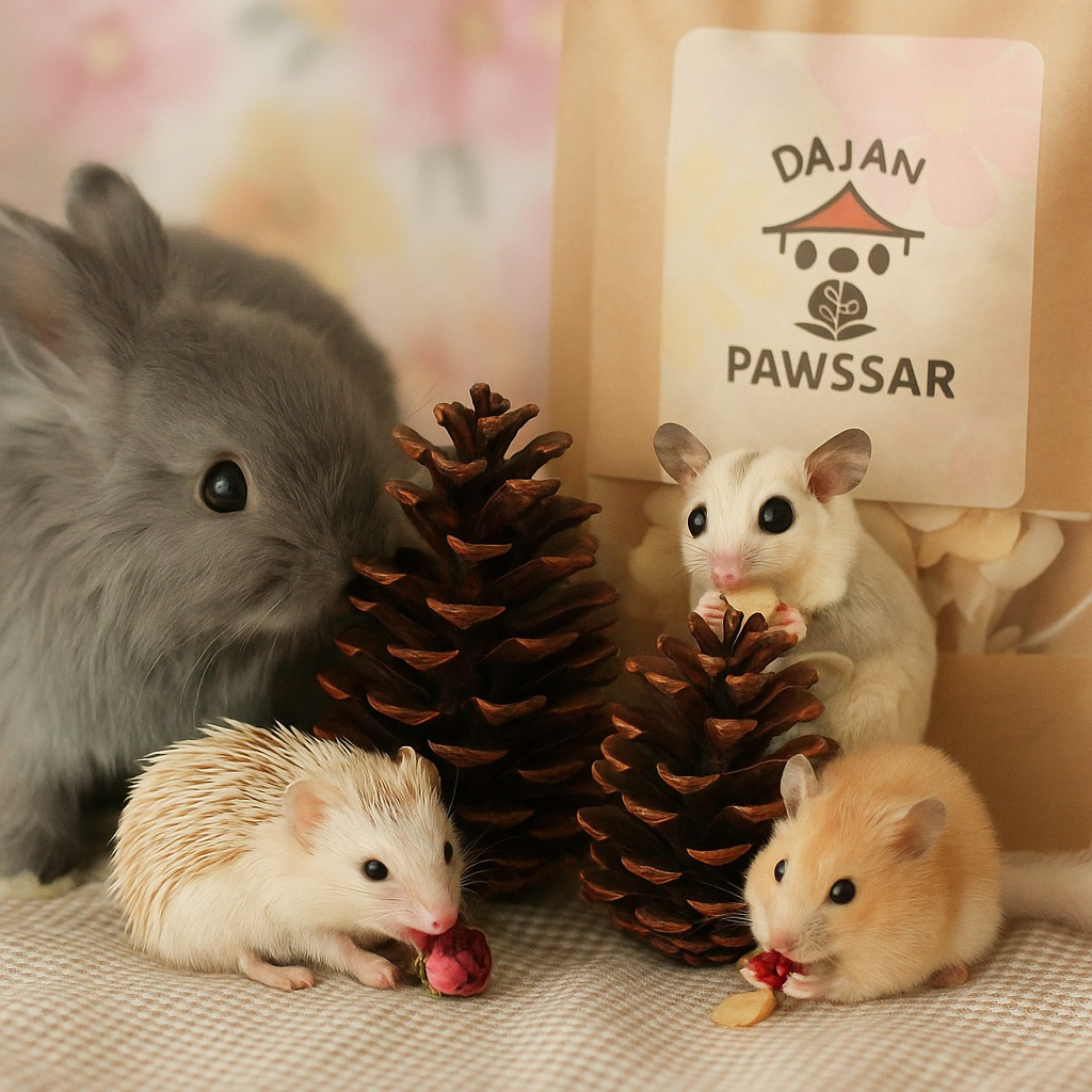Biji Pinus Cone Mainan Gigit Hamster Kelinci Dormice Tikus Sugar Glider Landak Mini Buah Cemara