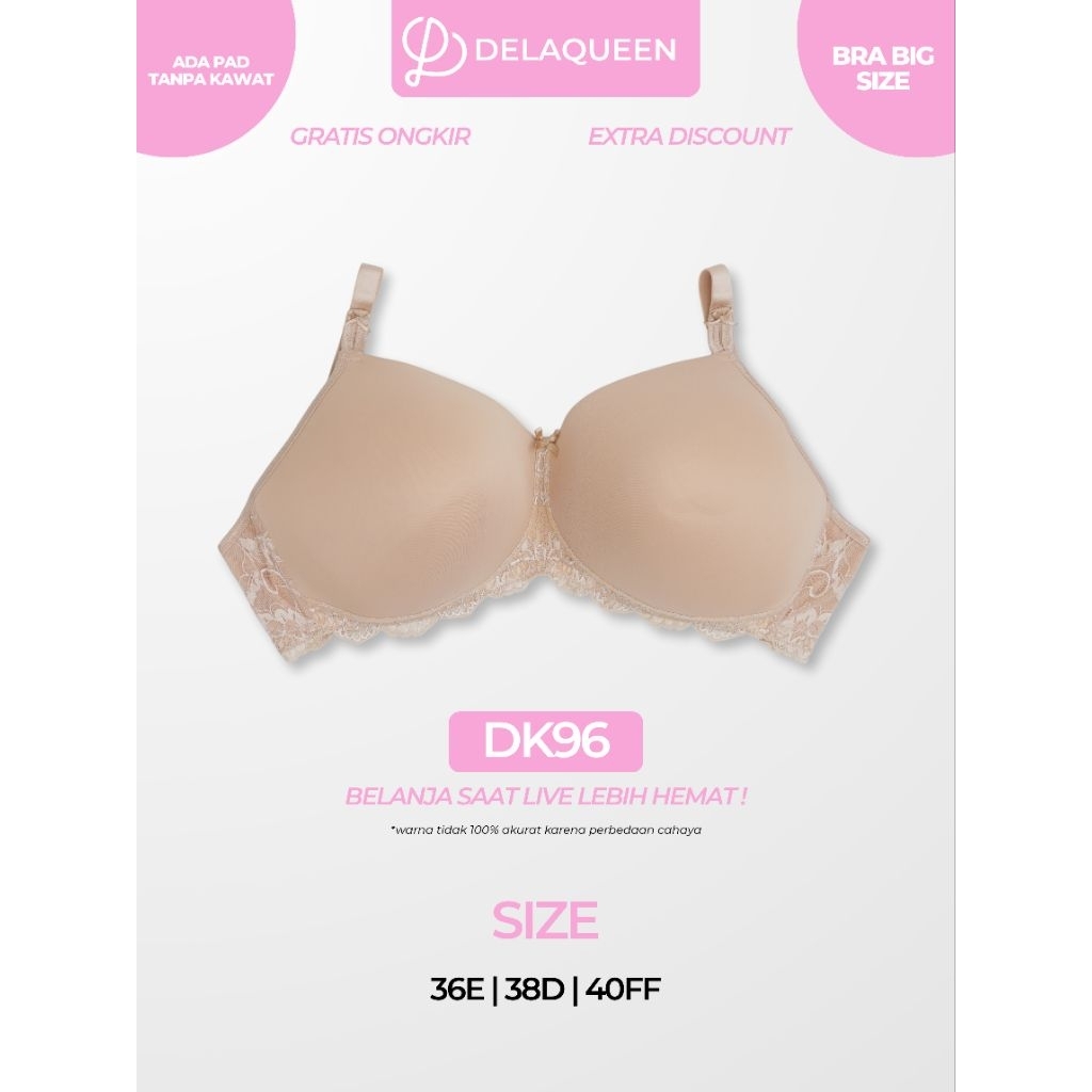 Delaqueen | Bra Big Size Bra Jumbo Bh Big Size 36DD 38D 40FF DK96