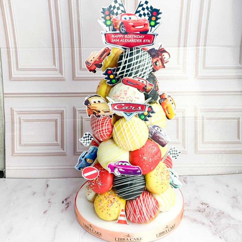 

Donat/Donat Ulang Tahun/Donat Birthday/Donat Tower tema Cars/Donat Birthday jakarta