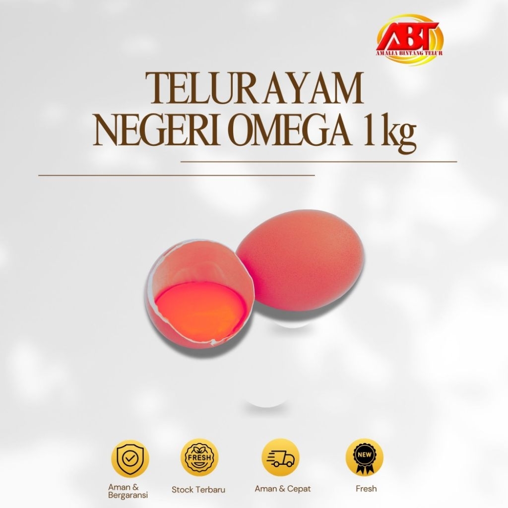

ABT - Telur Ayam Omega 3 1kg Lezat dan Bergizi (FRESH-AMAN-BERGARANSI)