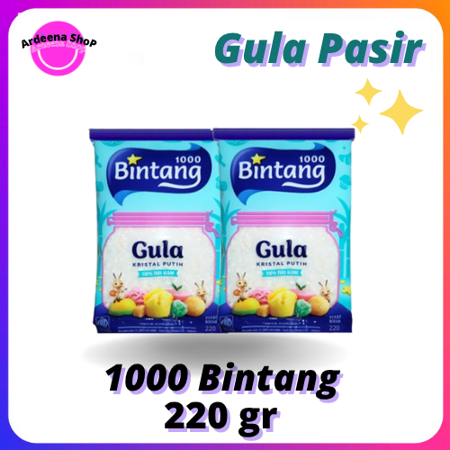 

4 Pcs Gula Pasir Bintang kemasan 220gr cocok buat kebutuhan