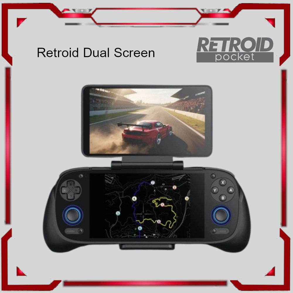 Retroid Dual Screen Add-on AMOLED Touch Screen Compatible Retroid Pocket 4 / Retroid Pocket 5 / Retr