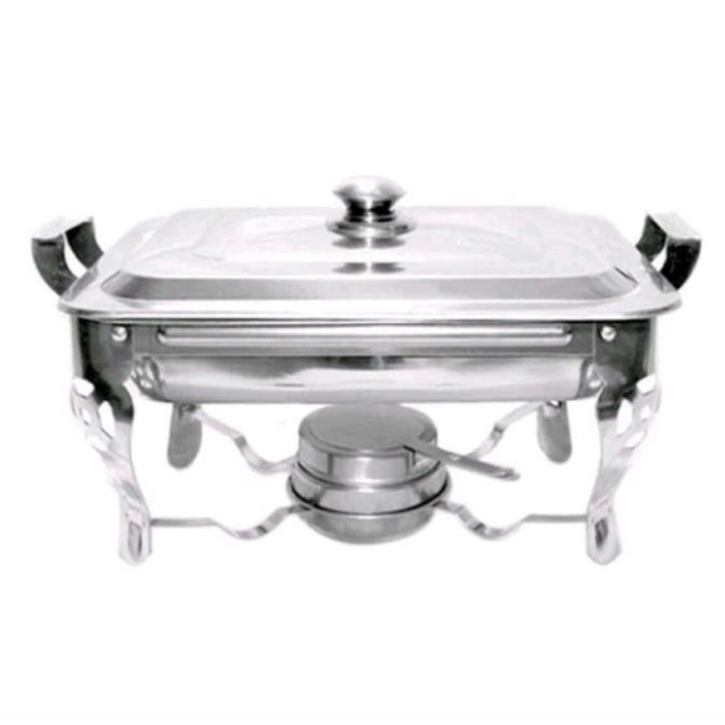 Warmer Square pan 2 layer wadah saji tempat Prasmanan 2layer / prasmanan jumbo pan stove prasmanan k