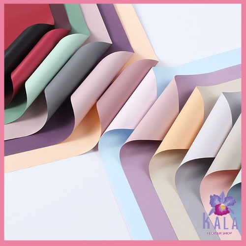 

20 Lembar lower Wrapping Paper Dua Warna Bi Color Kertas Buket Bunga Florist Cellophane KB14