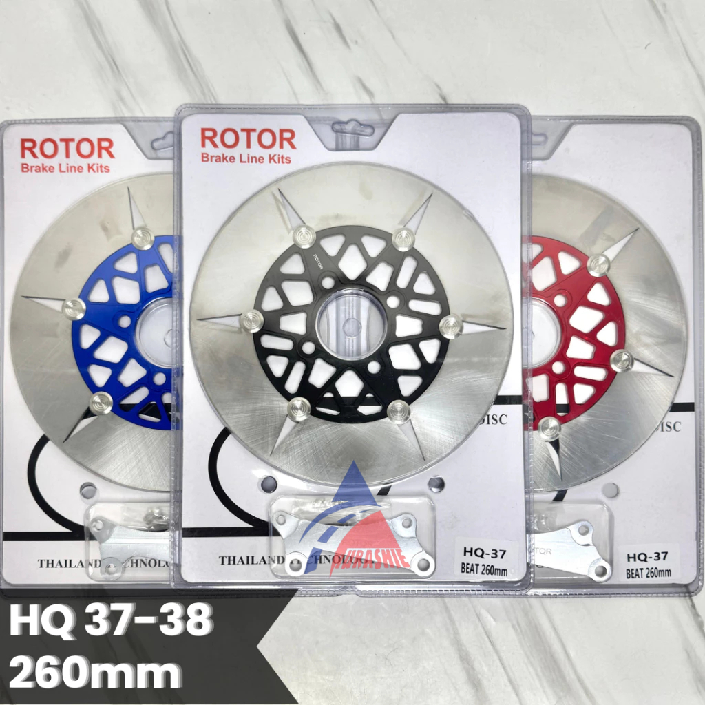 Piringan Cakram ROTOR HQ37 Beat 260mm Lubang 4 Piringan/Disc Motor @Aura_Racing