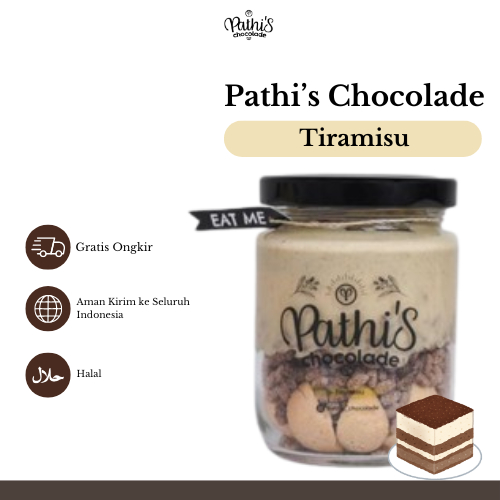

TIRAMISU - Pathis Chocolade Cemilan Cokelat Lumer Coklat Premium Hampers Unik Hadiah Crunchy