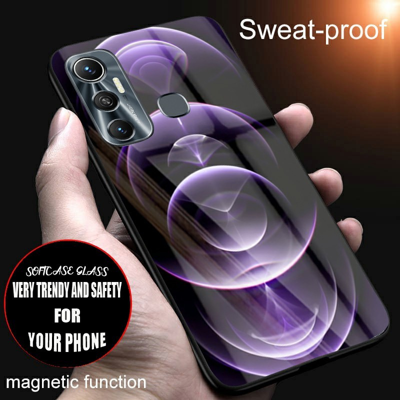 Softcase glass kaca terbaru GC36 For lnfinix Hot 11 Hot 11 Play Hot 12 hot 12 Play Hot 9 hot 9 Play 