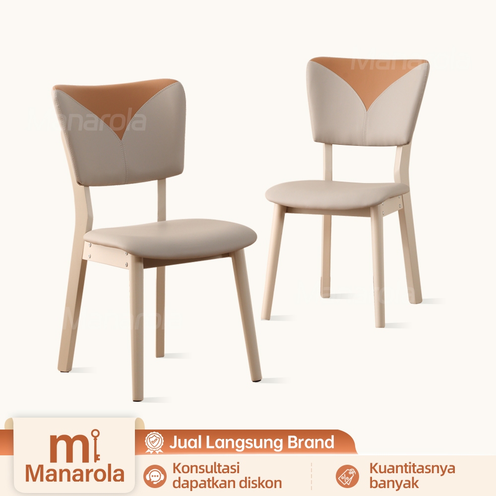 Kursi Meja Makan/Kursi Kafe Sederhana/Kursi Kayu Solid/ Kursi Makan Kulit/Kursi Bar/Kursi Santai