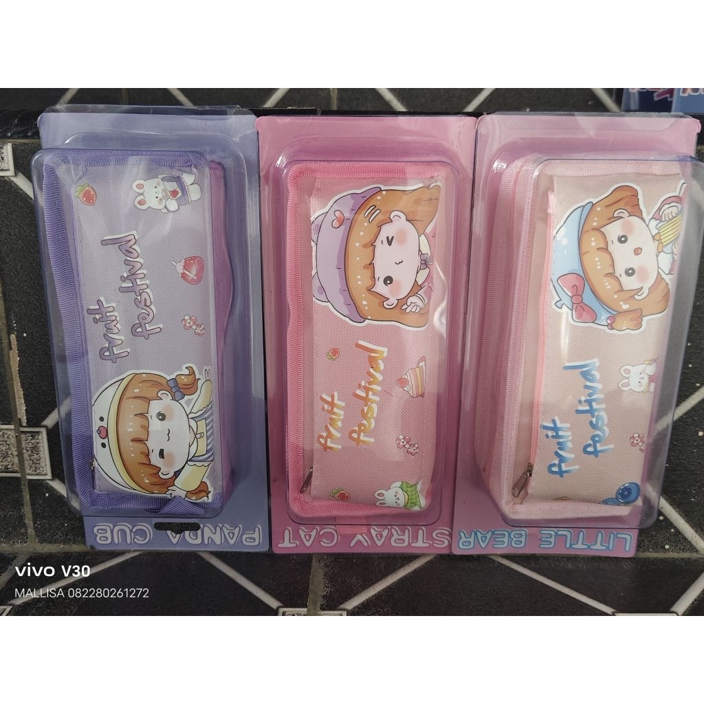 

Pensil Case Kotak Pensil Karakter Cowok Cewek 2 Ruang