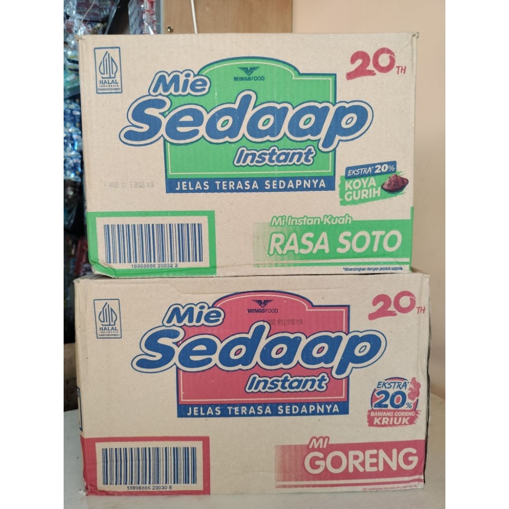 

Mie Sedaap Instant Rasa Soto/Mie Sedaap Instant Mi Goreng (1 Dus isi 40 Pcs)