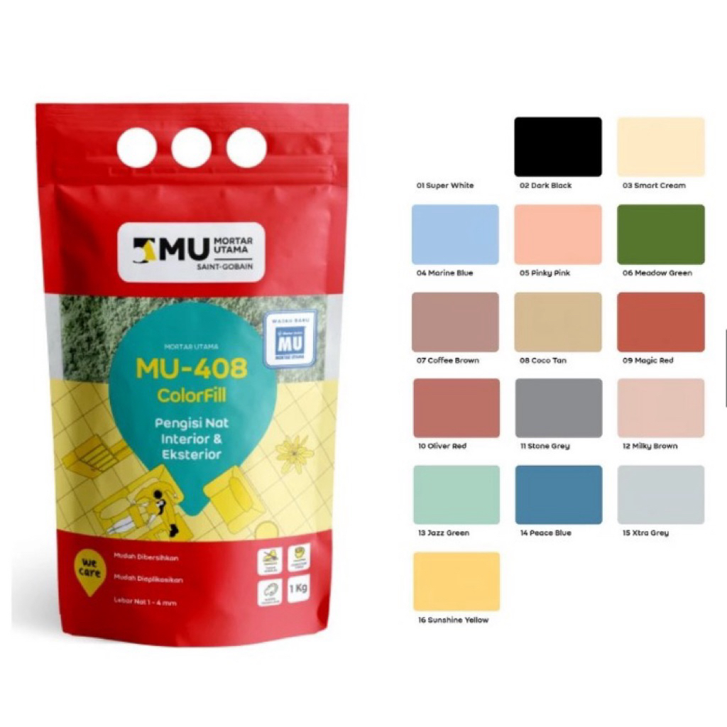 MU-408 PENGISI NAT KERAMIK 1KG / PENGISI NAT LANTAI / NAT KERAMIK GRANIT 1KG