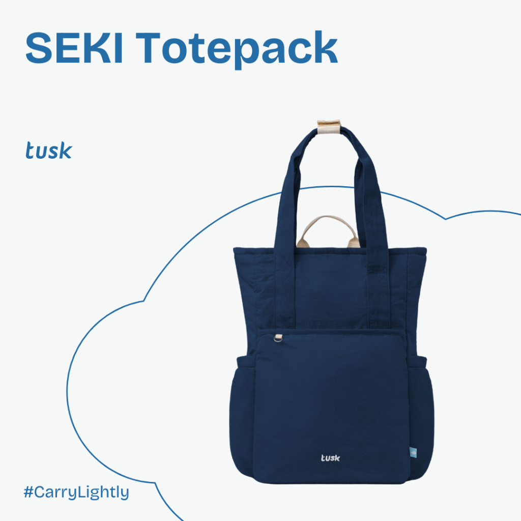 Tusk Totepack Seki Navy Totebag Pria Wanita Backpack