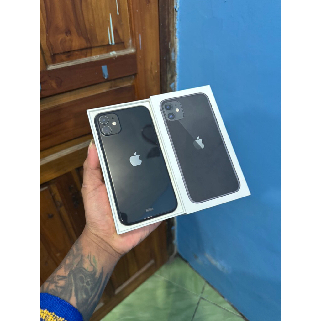 iphone 11 64gb ibox fulset minus face id off yang lain normal