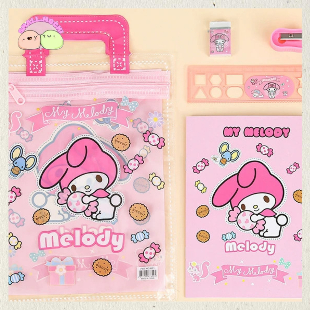 

1 Set 6in1 Alat Tulis Karakter Free Bag Paket Alat Tulis Pensil Penghapus Penggaris Best Seller AT31