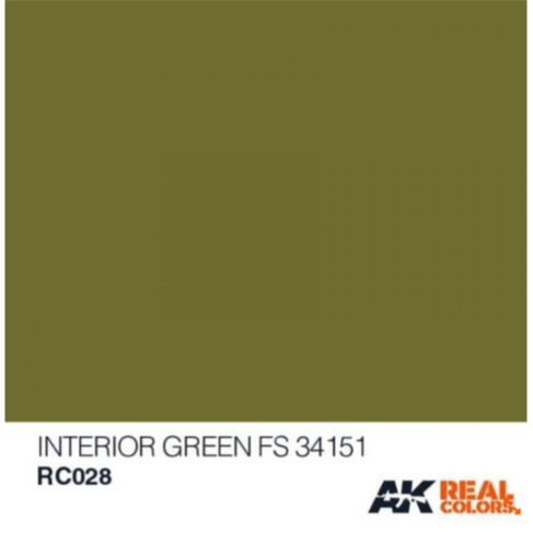 INTERIOR GREEN FS 34151 RC028  - real color lacquer - model kit paint