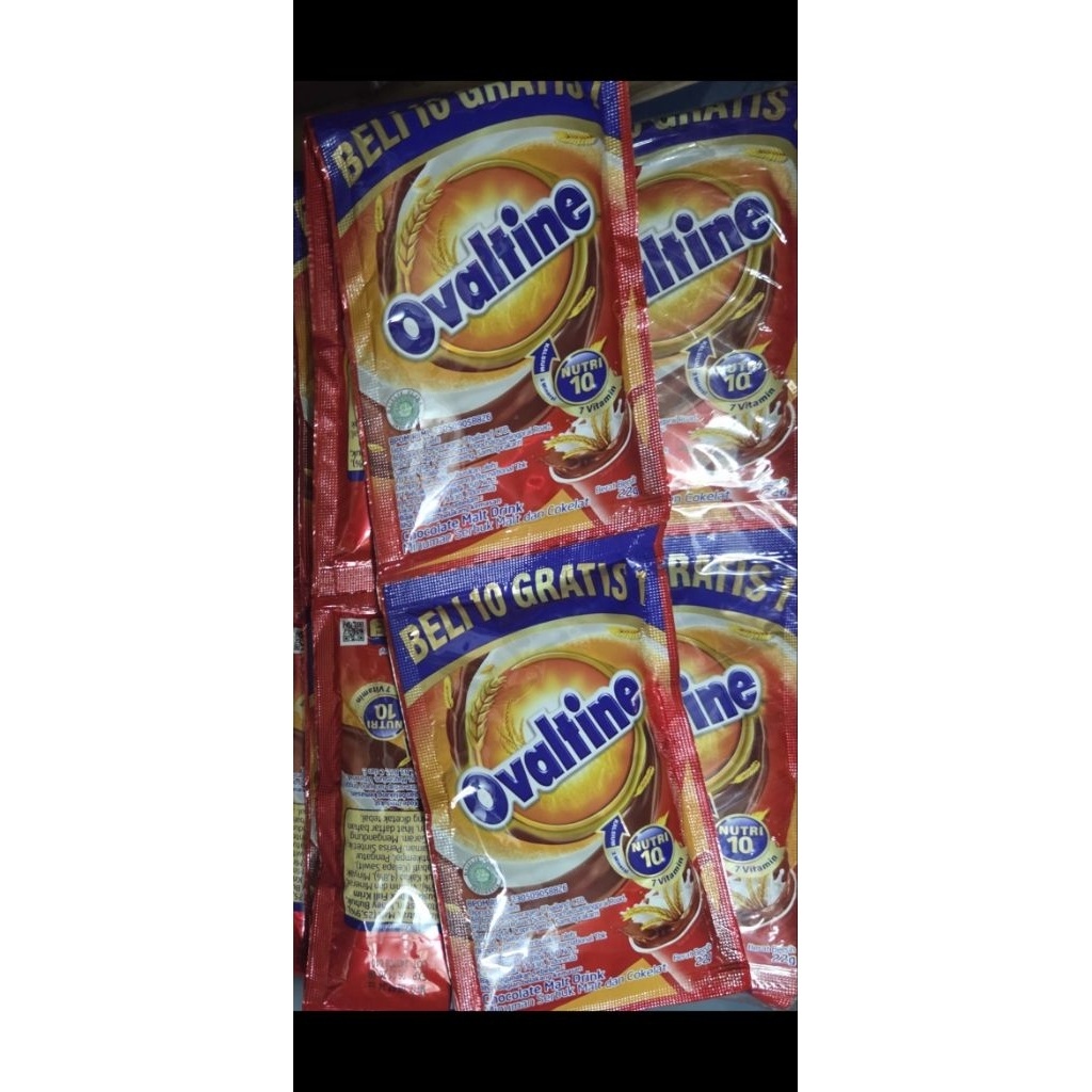 

Minuman Ovaltine sachet 1 renceng isi 10 pcs bonus 1 pcs