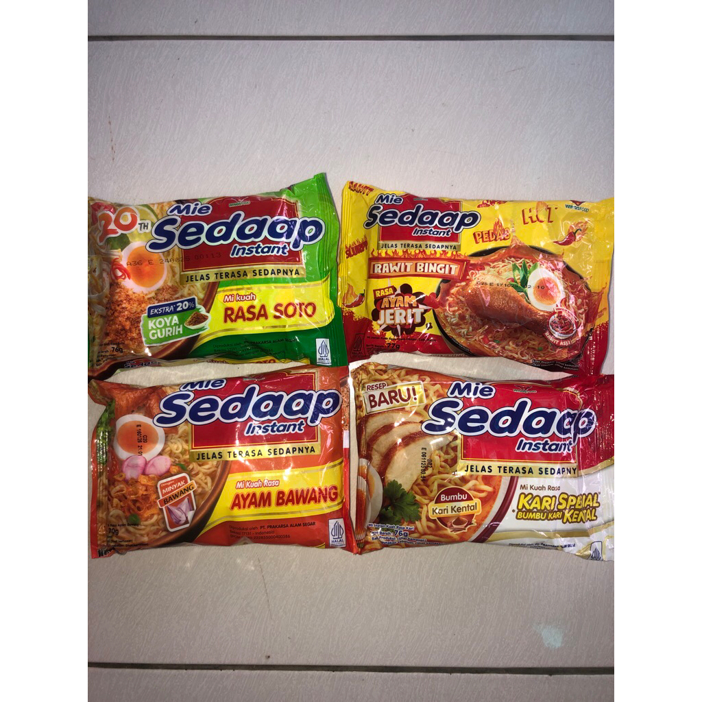 

Mie Sedaap Instant Kuah Ayam Bawang/ Kari Special/ Roto/ Ayam Jerit