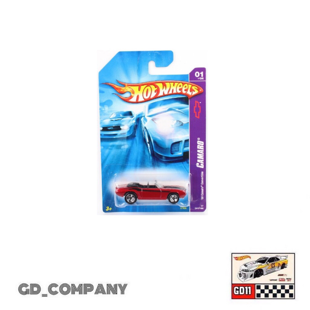 Hot wheels camaro convertible old card