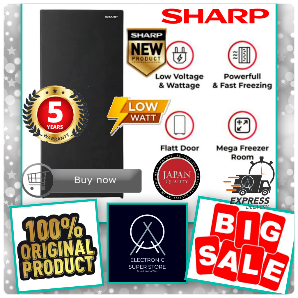 FREEZER SHARP FJ-M186 AHS FJM186AHS FJ M186AHS 6 RAK FREESER ES BATU ASI SHARP LEMARI ES FREEZER SHA