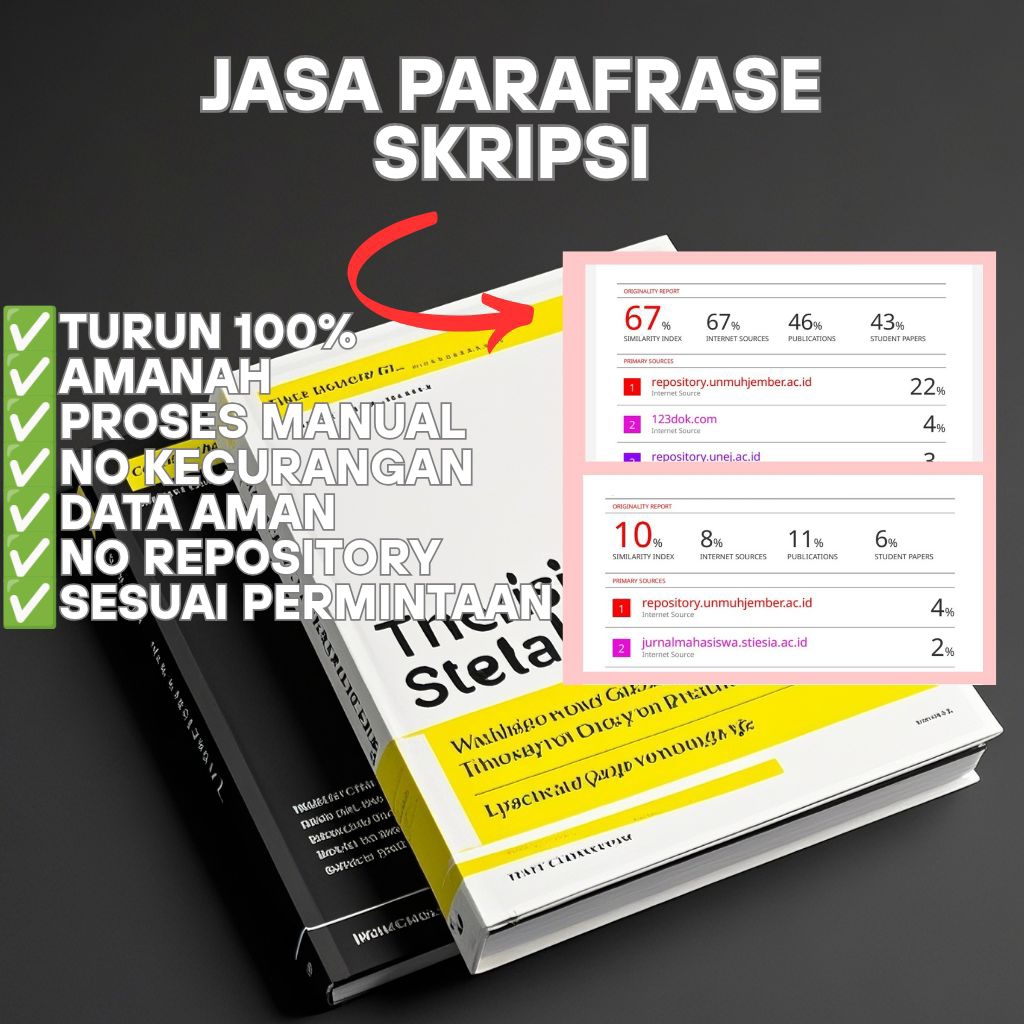 Terpercaya Parafrase Manual Farafrase Skripsi  aman Tanpa trik Curang Termurah Turunkan Turnitin