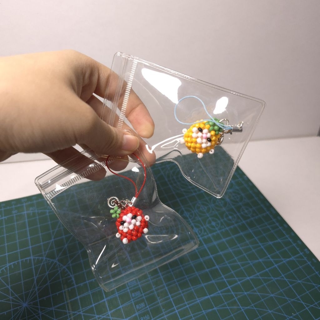 Typaww — Kucing Meme Beads Phonestrap keychain manik imut apel lemon lucu imut phone strap phone cha