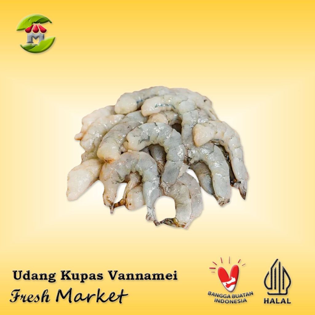

[JAKBAR] Udang Kupas Vannamei Frozen Glazing Pack 450gr - 480gr