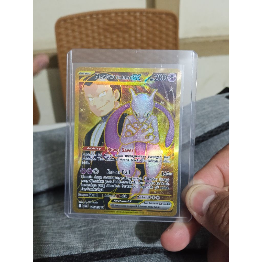 Mewtwo Tim Roket EX UR Indonesia TCG Pokemon