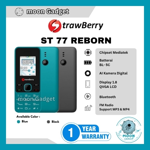 HP STRAWBERRY ST77 REBORN CANDYBAR (GARANSI RESMI STRAWBERRY)