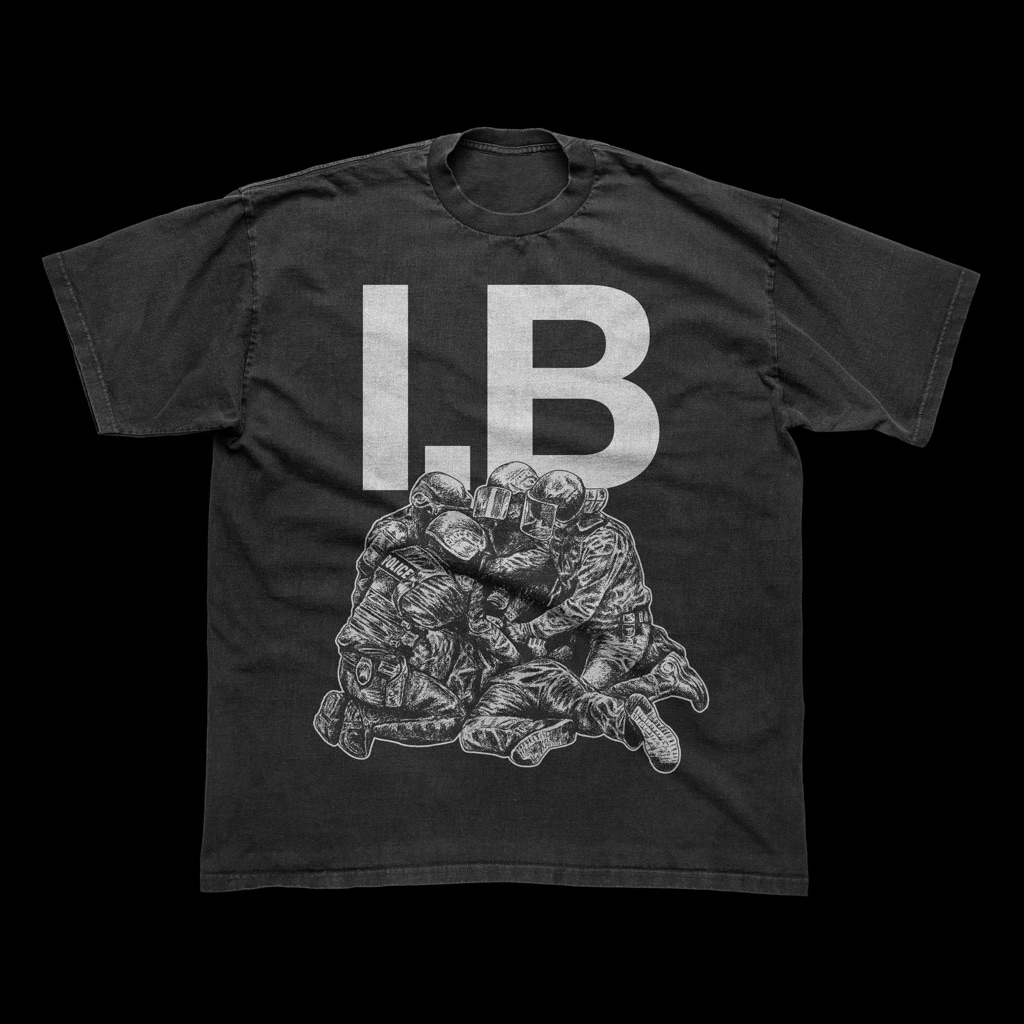 Tshirt ITALIAN BED - VIOLATION OF USAGE POLICE TOUR IB BK Kaos Band Reguler Official Merchandise