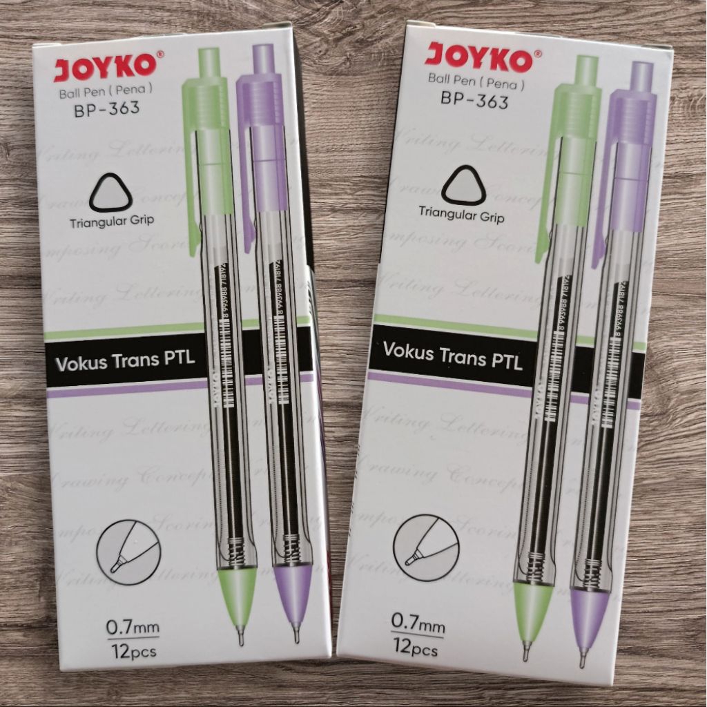 

(12pcs) pena joyko BP-363 HITAM