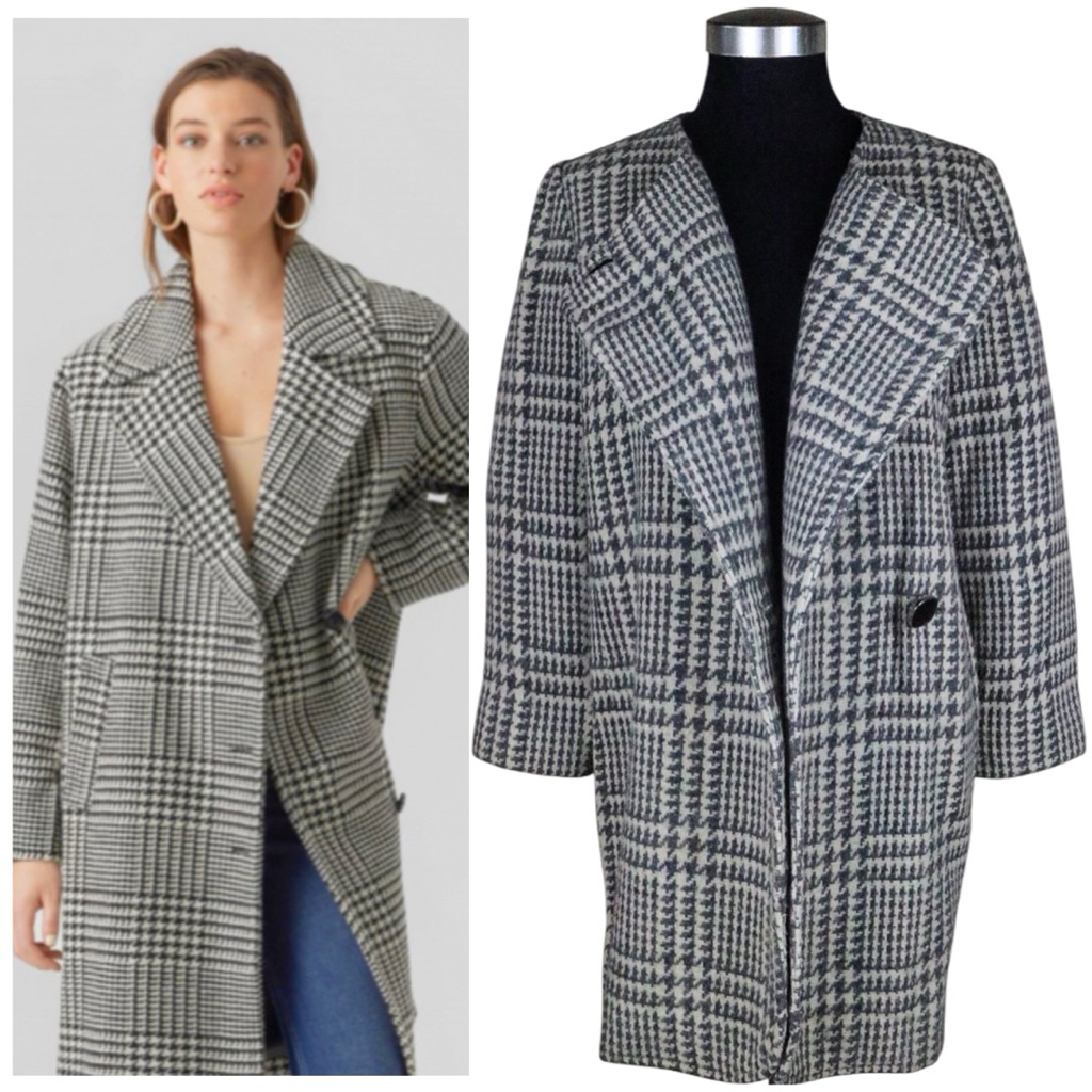 Women houndstooth coat