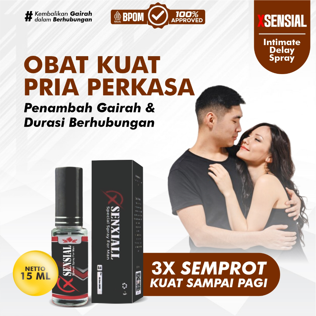 Obat Kuat Pria Tahan Lama 2 Jam XSenxial Spray Obat Kuat Oles Atasi Ezakulasi Dini Paling Ampuh